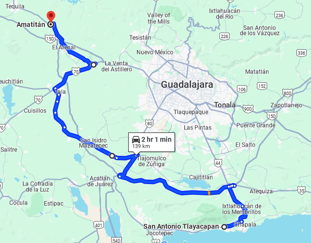 Amatitan Ruins ride map