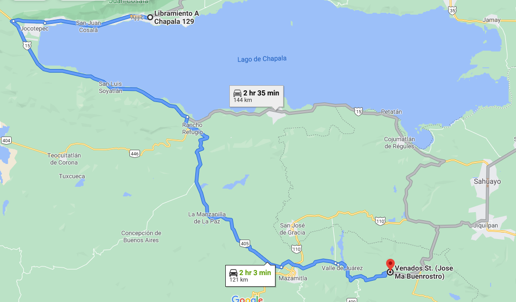 Gordos Pizza ride map