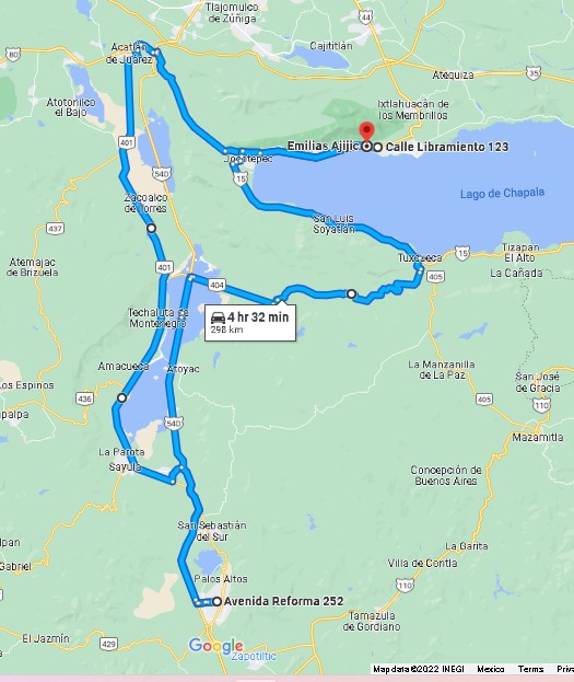 Guzman Pizza ride map