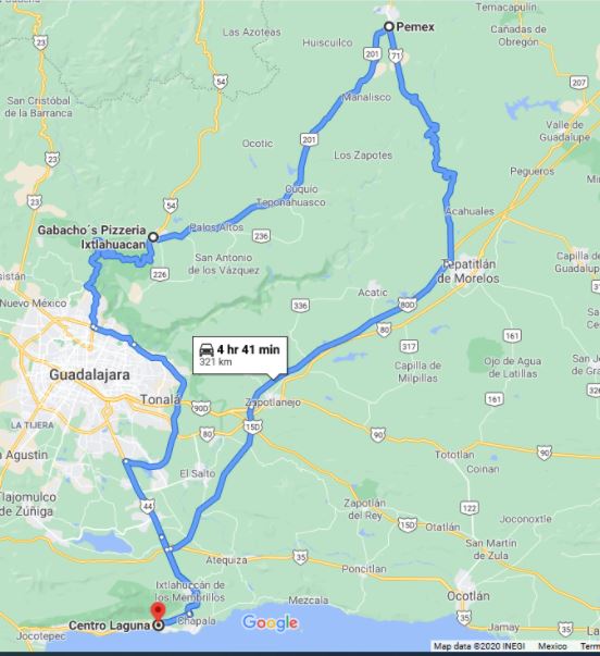 Ixtlahuacan del Rio ride map