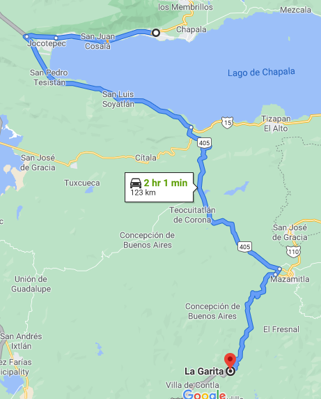 La Garita Spa ride map