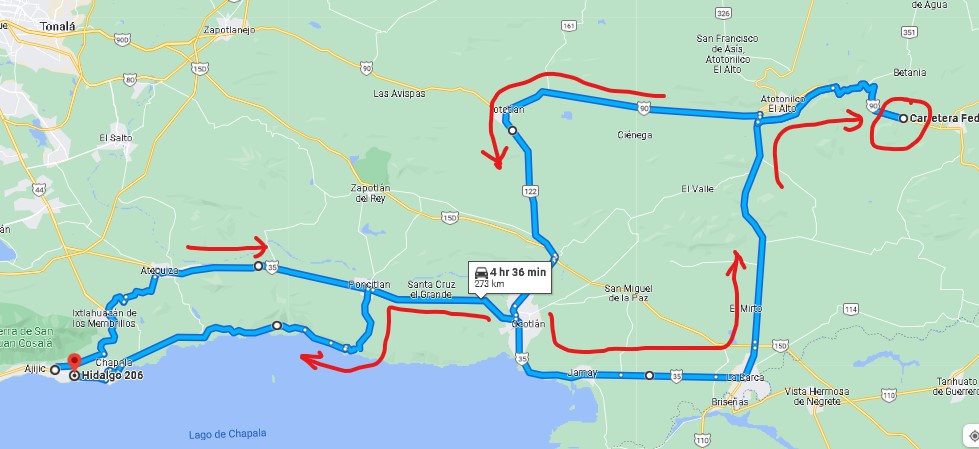La Posta-San Pedro Loop ride map