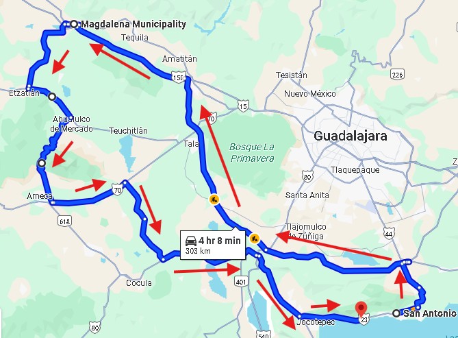 Magdalena ride map