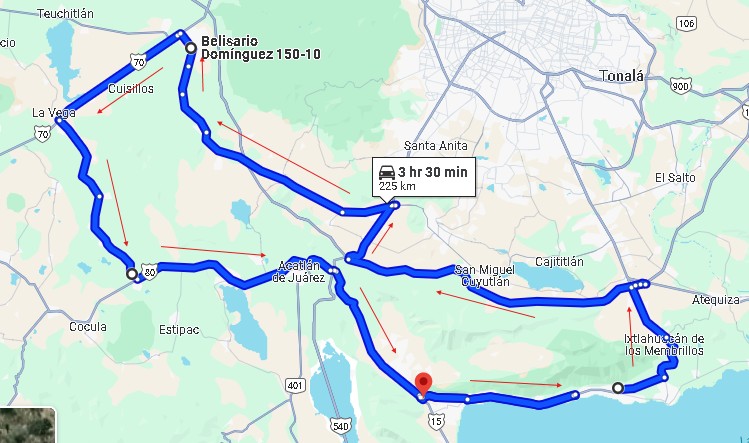 Tala Counter-Clock ride map